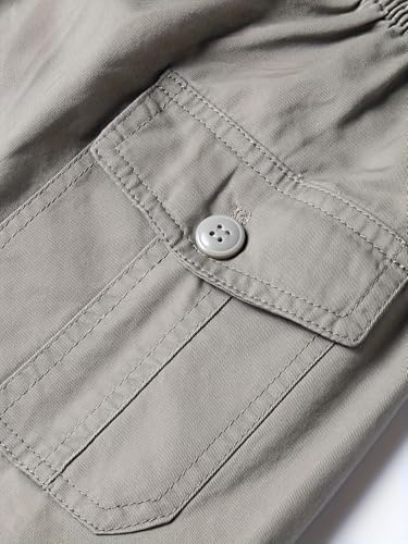 Pantalones cortos casuales para hombre, hechos de 100 %, con bolsillos con cremallera y una cintura ajustable con cordón